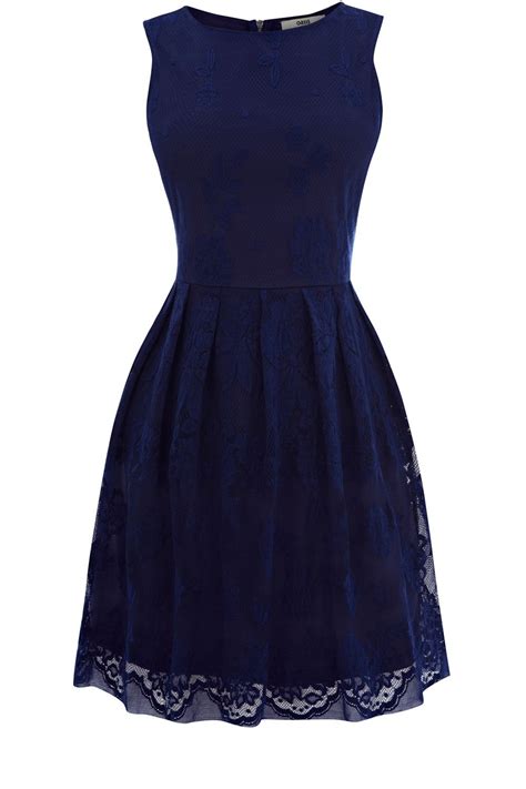 oasis lace cutaway dress in blue dark blue lace blue