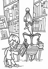 Library Coloring Pages Library3 Building sketch template