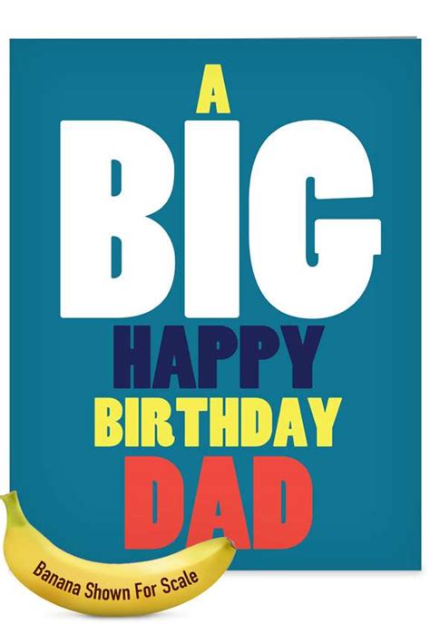 Big Happy Funny Birthday Father Extra Large Paper Card