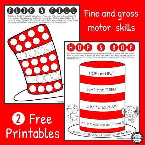 dr seuss printables  therapy source