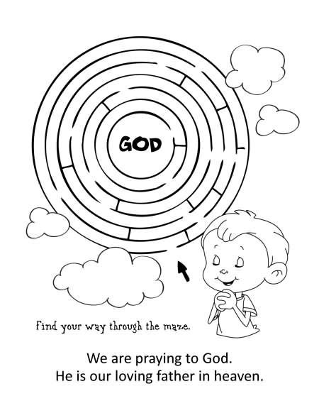 lords prayer coloring  activity book sunday school