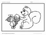 Nuts Coloring Squirrel Worksheet Curated Reviewed sketch template