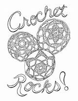 Crochet Coloring Rocks Pages sketch template