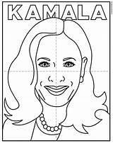 Kamala sketch template