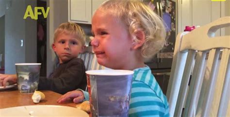 brother tells little sister to chill out take a nap