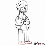 Simpsons Draw Apu Step Sketchok Series sketch template