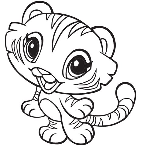 cute baby tiger coloring page  printable coloring pages  kids