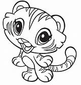 Tiger Baby Cute Coloring Pages Printable Animals Kids Categories Coloringonly sketch template