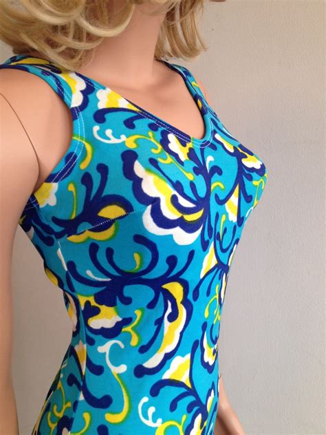 1960s Swimsuit Bond Girl Swimsuit Geometric Swimsuit Pin Up Etsy