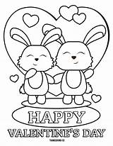 Valentine Coloriage Joyeuse Bunnies Lapins Makeitgrateful Children Imprimer Ohlade Noncommercial Respective Belongs sketch template