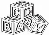 Blocks Baby Coloring Clipart Abc Drawing Pages Block Clip Simple Rectangle Drawings Printable Choose Board Paintingvalley Webstockreview sketch template