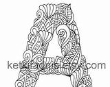 Coloring Pages Adult Letter Alphabet Colouring Adults Getdrawings Printable Getcolorings sketch template