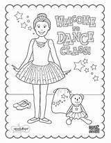 Dance Coloring Ballet Pages Printable Class Kids Color Welcome Recital Sheets Teacher Camp Colouring Positions Ballerina Baby Next sketch template