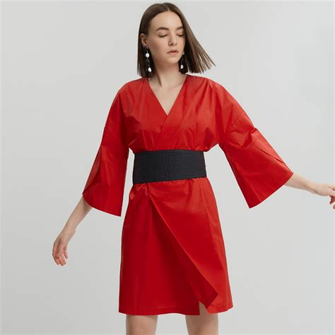 red kimono dress yargici