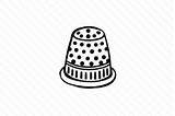 Thimble Svg Fabrica Creative Crafts Draw Visit Cut  Creativefabrica Craft sketch template