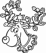 Reindeer Christmas Coloring Pages Ready Face Raindeer Rudolph Printable July Supercoloring Head Sheets Color Light Super Cliparts Colouring Clipart Lights sketch template