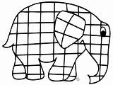 Elmer Elephant Patchwork Click sketch template
