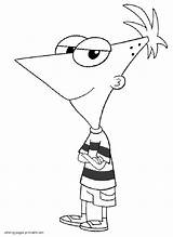 Phineas Ferb Coloring sketch template