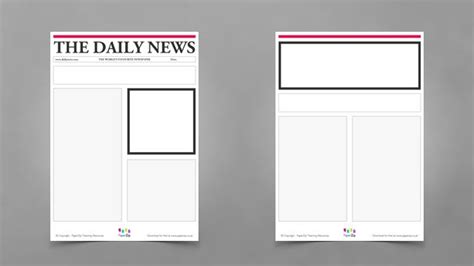 blank newspaper templates paperzip teaching resources newspaper