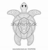 Freehand Zentangle Doodle Antistress sketch template