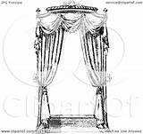 Curtains Window Vintage Illustration Clipart Vector Royalty Prawny sketch template