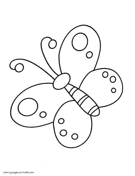 simple butterfly coloring pages  preschoolers