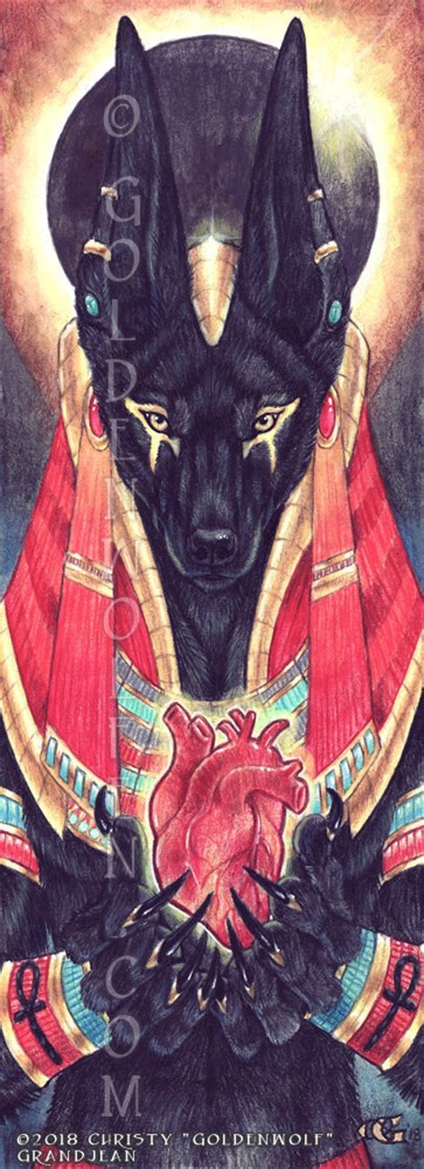 Anubis Heart Judgement Egyptian Mythology Etsy