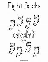 Coloring Socks Eight Number Pages Built California Usa Twistynoodle Numbers Noodle sketch template