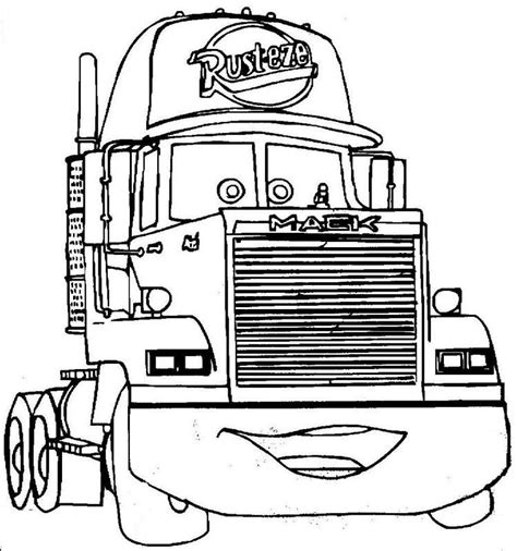 cars mack pages coloring pages