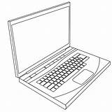 Clipart Notebook Drawing Laptop Cliparts Library Lap sketch template