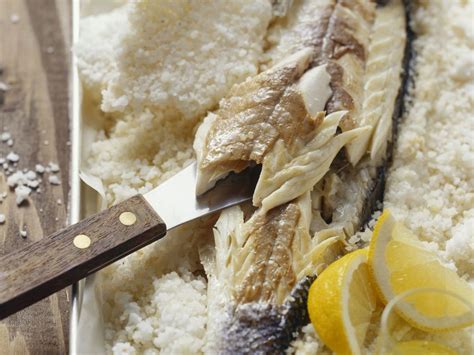 Baked Sea Bass In A Salt Crust Recipe Eatsmarter