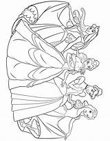 Coloring Belle Pages Princess Cinderella Disney Sleeping Beauty Ages Printable Library Clipart Coloringhome sketch template