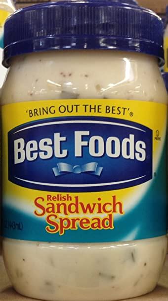 Best Foods Relish Sandwich Spread 15oz Plastic Jar Pack