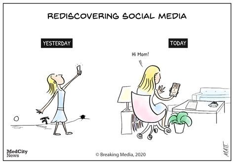 weekly cartoon social media during social distancing medcity news