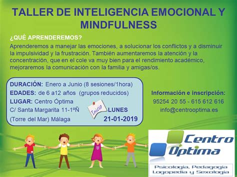 Taller De Inteligencia Emocional Y Mindfulness Centro Óptima