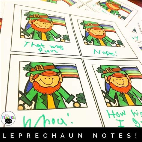 leprechaun notes  teacher talk