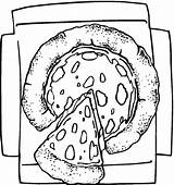 Pizza Coloring Pages Print Printable Toppings Colouring Cheese Getcolorings sketch template