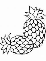 Coloring Pages Pineapple Fruits Fruit Printable Color Kids Template Print Recommended Templates sketch template