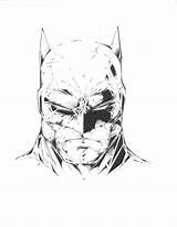 Batman Head Drawing Ink Finish Deviantart sketch template