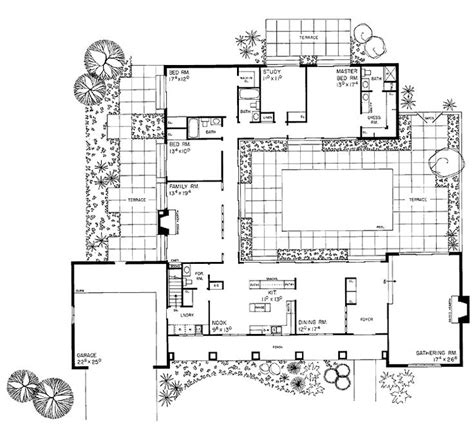 interior courtyard courtyard house plans ranch style house plans interior courtyard house plans