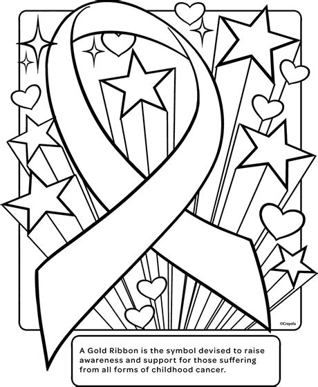 ideas  coloring cancer ribbon coloring page
