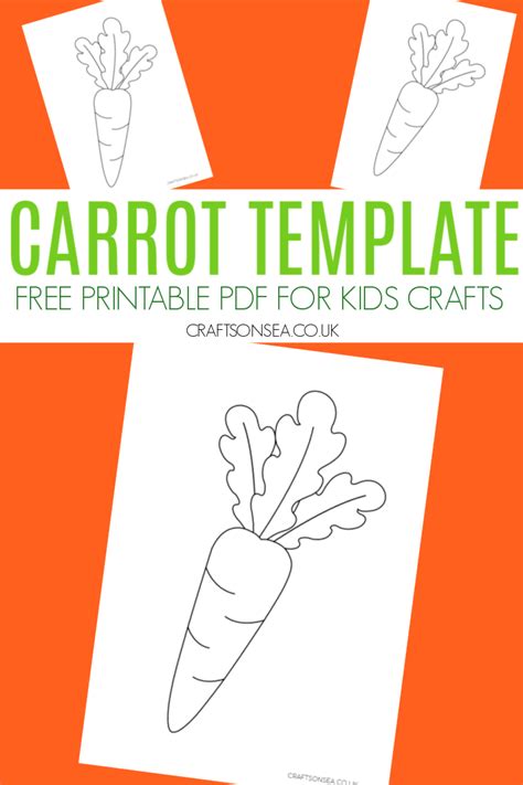 printable carrot template crafts  sea