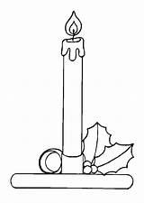 Candle Coloring Pages Holder Beautiful Christmas Clipart Printable Large sketch template