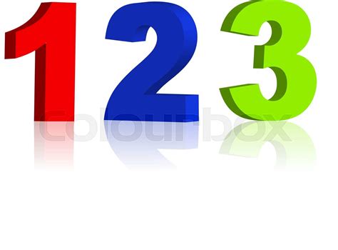 numbers stock vector colourbox