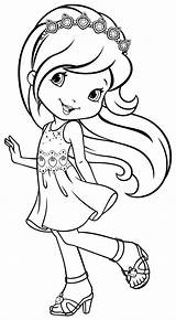 Coloring Strawberry Shortcake Pages Friends Printable Plum Cartoon sketch template
