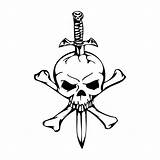 Skull Coloring Pages Sword Clipart Pirate Zombies Swords Pinclipart Big Clip Transparent sketch template