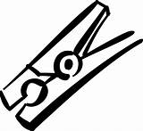 Clothespin Clipart Clothes Peg Clip Illustration Library Pins sketch template