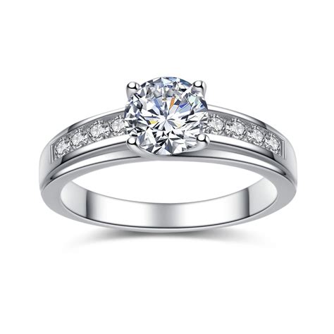 sterling silver cubic zirconia  ct  cut womens engagement