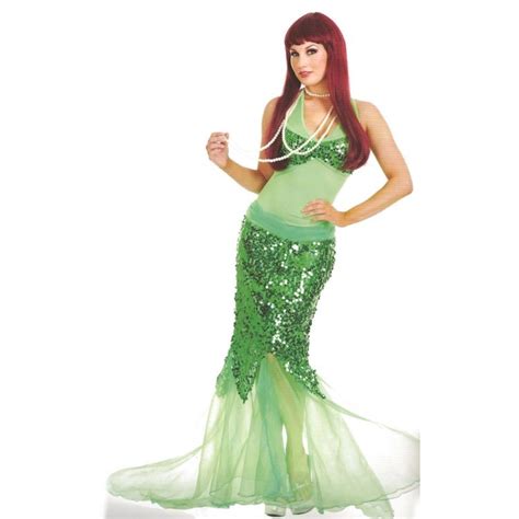 adult womens blue lagoon mermaid costume sexy sequin green ariel pirate