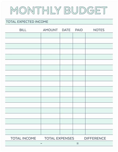 monthly budget planner template unique monthly bud planner